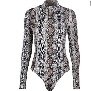 Snake print body suit